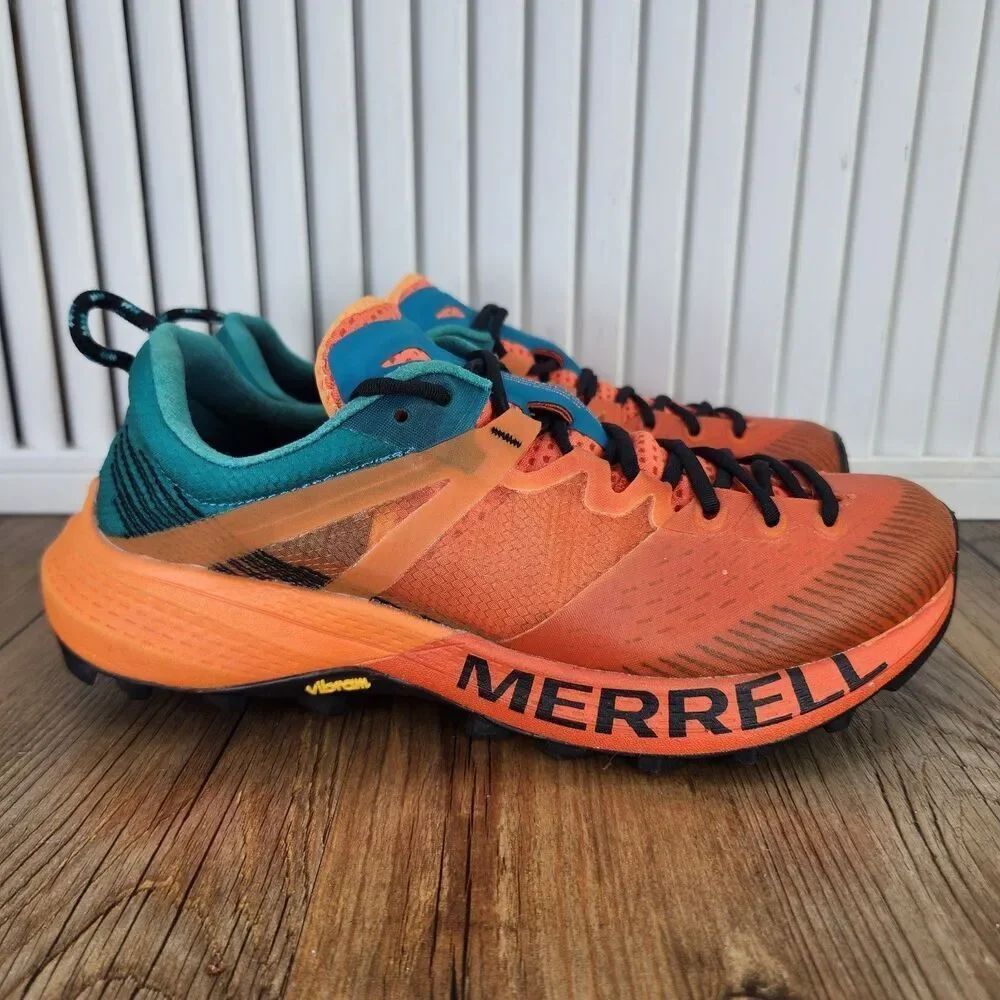 Merrell MTL MQM Trail Shoes Womens Sz 6 Tangerine Mineral Vibram Hiking Sneakers